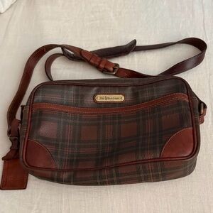 Ralph Lauren Vintage Brown Plaid tartan Messenger Bag
